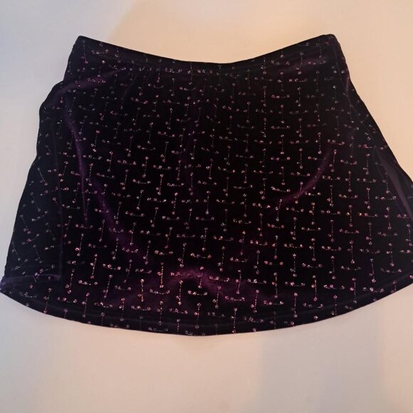 Mondor girl  10-12 figure skating purple sparkle flat box skirt skate - Picture 3 of 4
